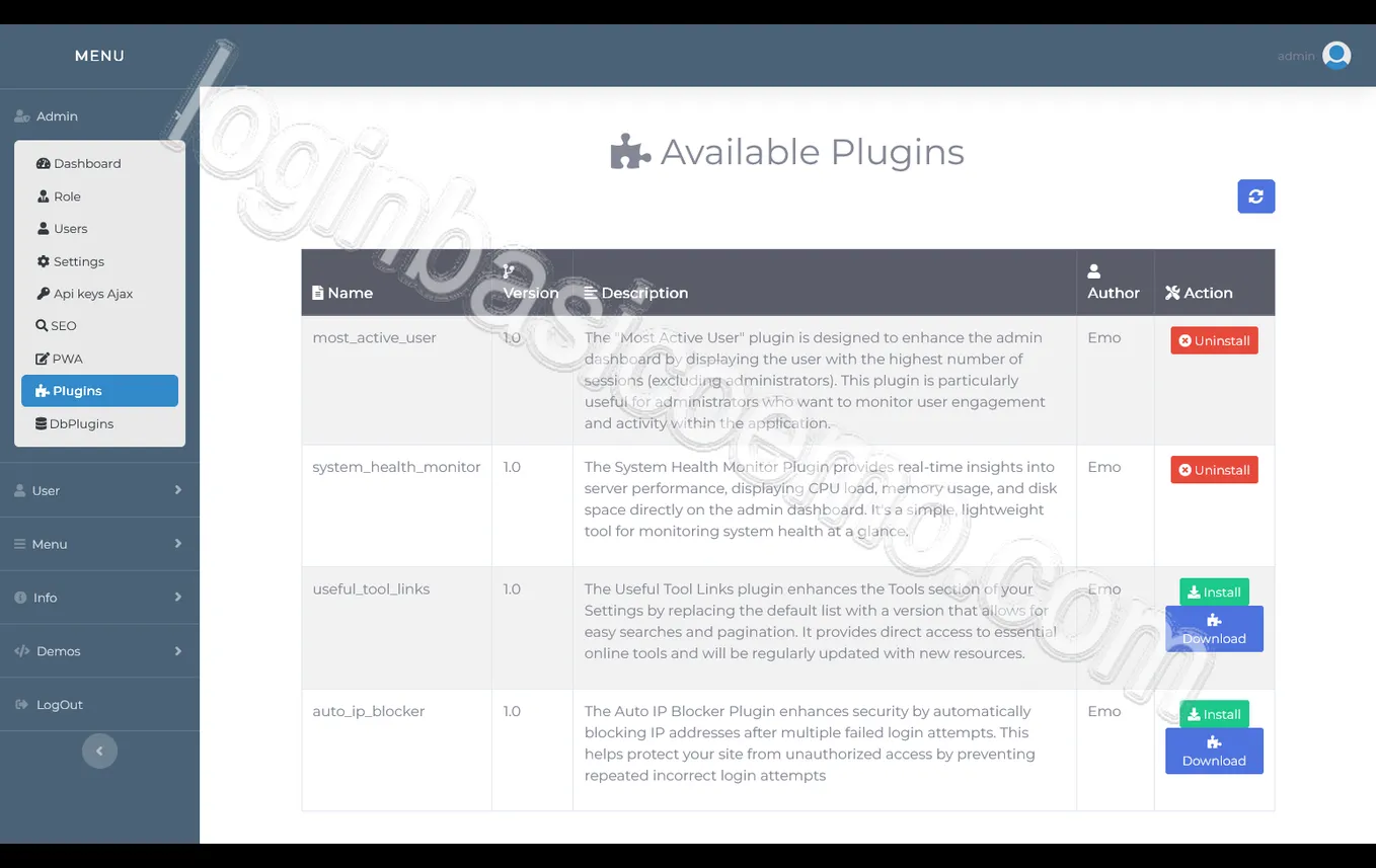 Loginbasicoemo pro Logina Plugins Execute