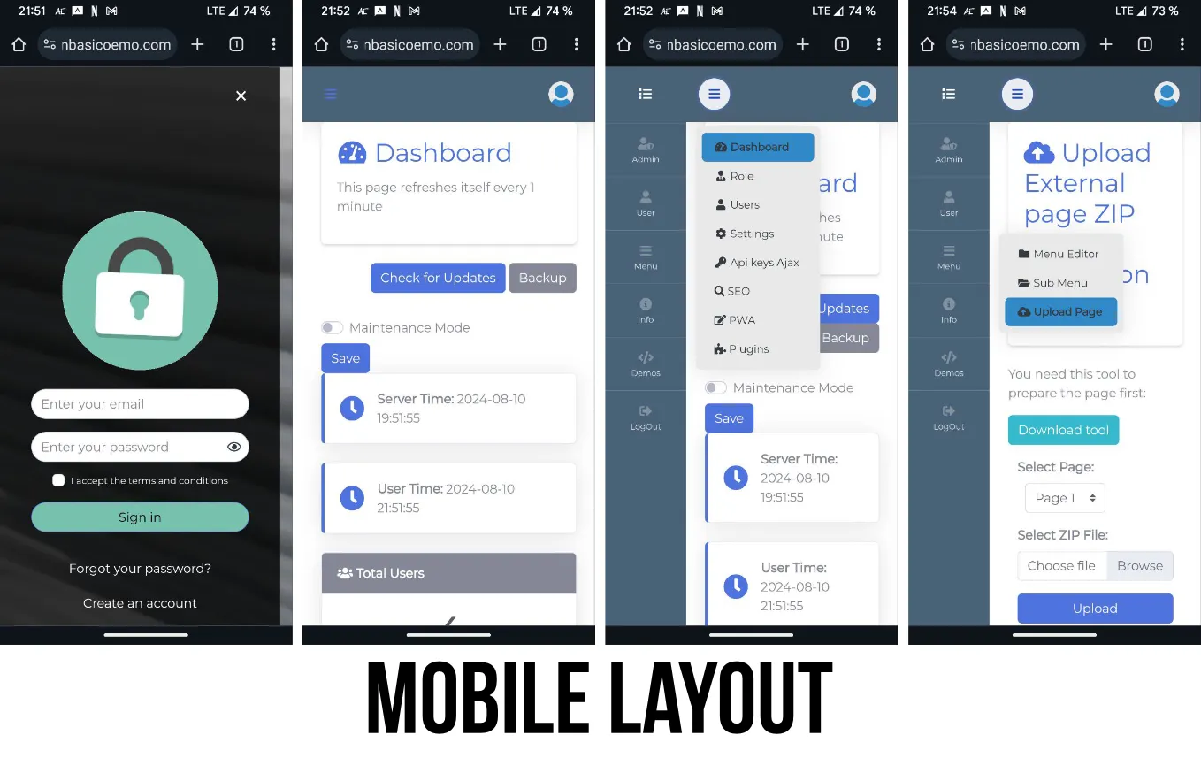 Loginbasicoemo pro Mobile Layout