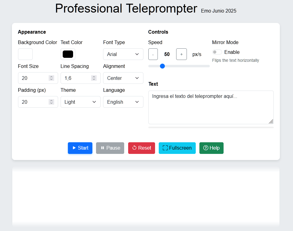 TelepromptEmo Screenshot